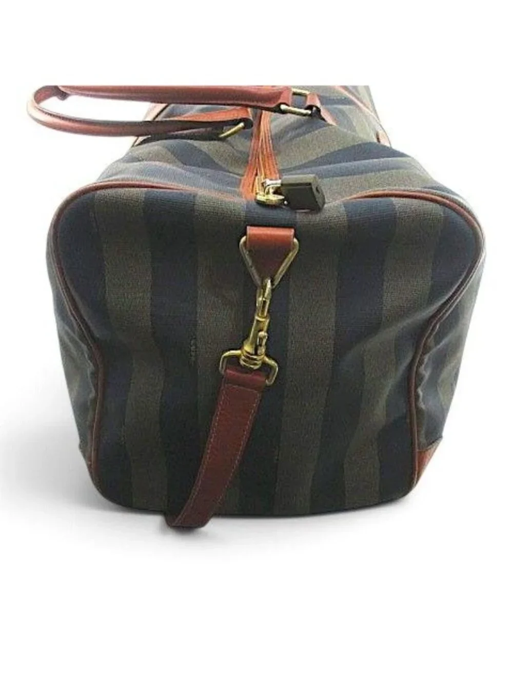 Fendi Boston Bag 2-Way Pecan Pattern Brown